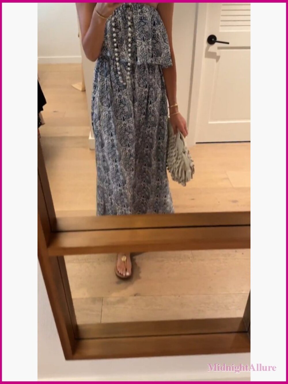 Off The Shoulder Maxi Dress Ruffle Strapless Boho Casual Long Dress - Picture 7 of 7